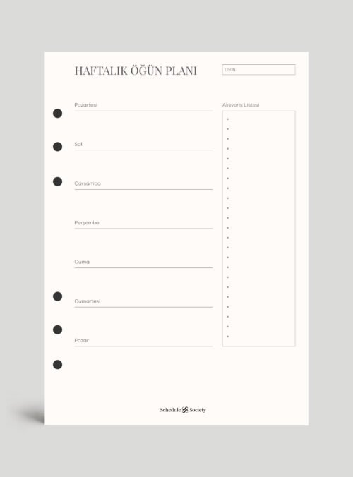Haftalık Planlayıcı