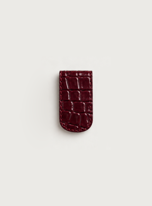 Croco Deri Klips: Garnet