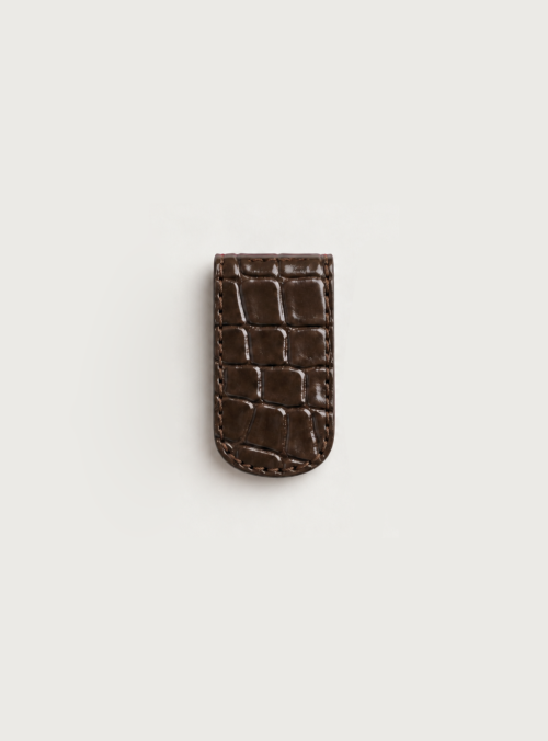 Croco Deri Klips: Mocha